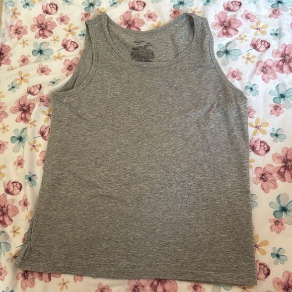 Hanes boys large cotton basic tanks blue tie dye solid gray sleeveless tops - Picture 5 of 7